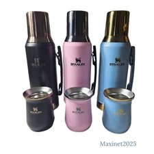 COMBO Stanley X Mate System Messi Pink Blue Strike & Black 1.2L + Mates Mugs 8oz