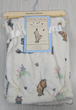 Disney Pooh Bear Collection Baby blanket NEW cream Classic Eeyore Piglet flowers