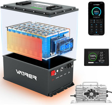 48V 105Ah Self-Heating Lithium Golf Cart Battery, Built-In Smart 200A BMS, with