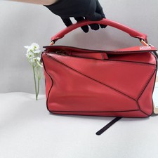 Loewe Puzzle Bright Red Geometric Handbag DX576 pre-verified by eBay 26.07.18