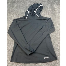 Fila Activewear Funnel Neck Midweight Training Hoodie Women's Size Medium Black