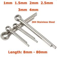 1/1.5/2/2.5/3/4mm Cotter Pins Split Pin A2 304 Stainless Steel Clevis Clip Pin
