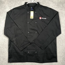 Reprime Unisex Adults XL Long Sleeve Bastille Chef Coat Black NEW