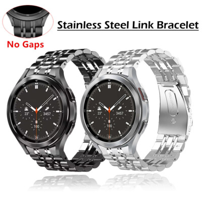 Stainless Steel Link Bracelet Band for Samsung Galaxy Watch 4 5 Pro 6 7 40/44mm
