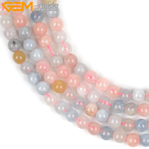Natural Gemstone Genuine Morganite Stone Jewelry Making Loose Beads Strand 15" - Picture 25 of 30