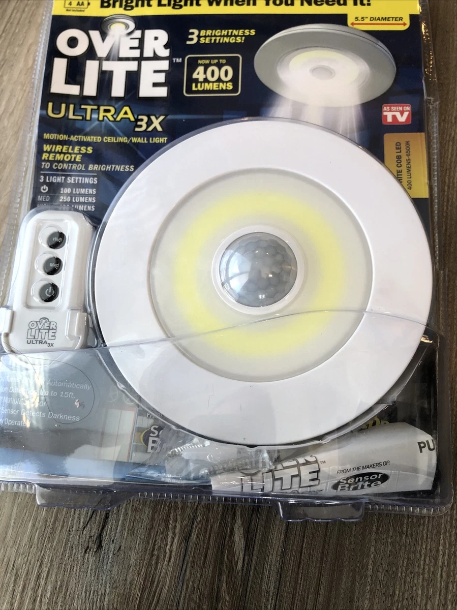 Over Lite Ultra Motion Activated LED Light Wireless Remote Open Box