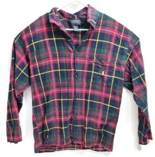Ralph Lauren Polo Mens Sleepwear Shirt Large Flannel Plaid