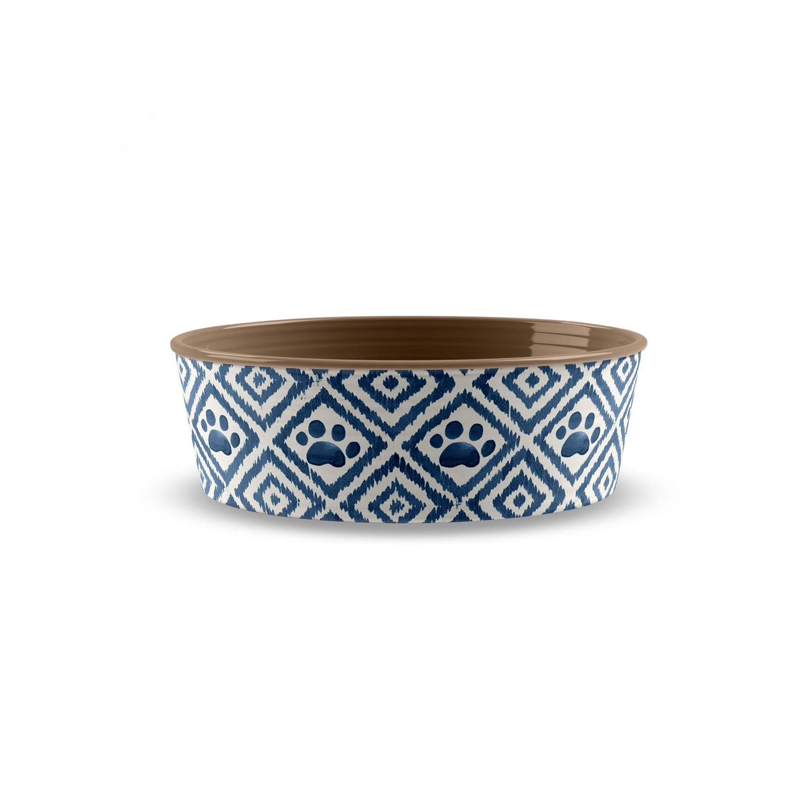 Melamine Pets Indigo Paw Print Small Bowl