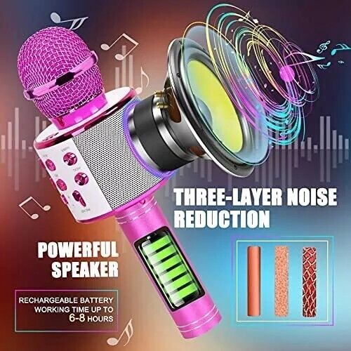 Toys for 5 6 7 8 9 10 Year Old Girls Karaoke Microphone for Kids Visit - Picture 5 of 7