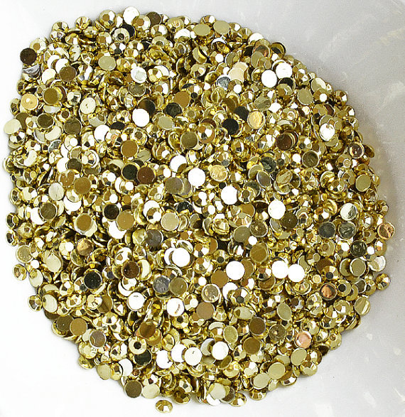 1000 Piece Rhinestone Collection - 1mm To 11mm Acrylic Flat Back Faceted Crystals 5 thumbnail image