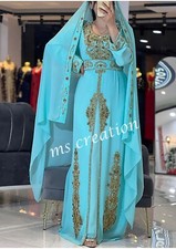 SALE African Attire Fancy Abaya Dubai Formal Beaded Moroccan Kaftan for Women 06