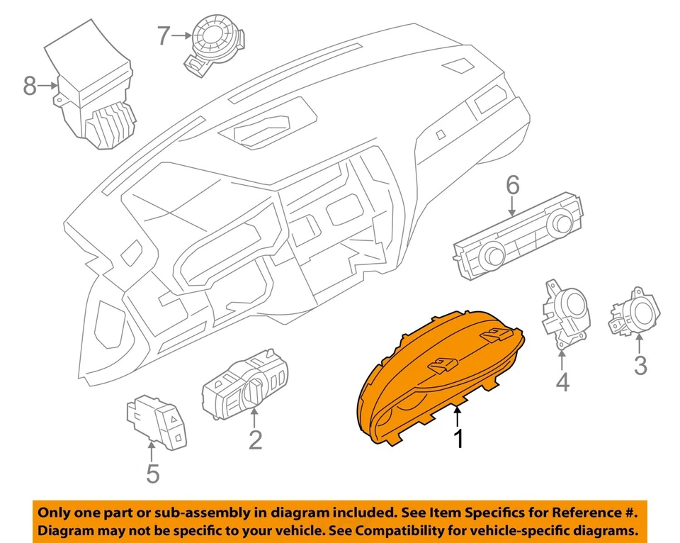 BMW X3 2015 2016 OEM velocímetro panel Foto 3 de 4