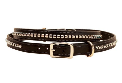 Tory Leder Clincher Hundehalsband - schwarz, Eichenrinde, Havanna, Größe 12-26 - Bild 4 von 5