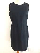 Ann Taylor LOFT Linen/Cotton Sleeveless Sheath Dress w/Crochet Lace Cut-Out Sz 6