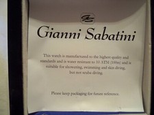 Mens Blue Face  Gianni Sabatini 100m w/r Chronograph Luxury Sports Watch