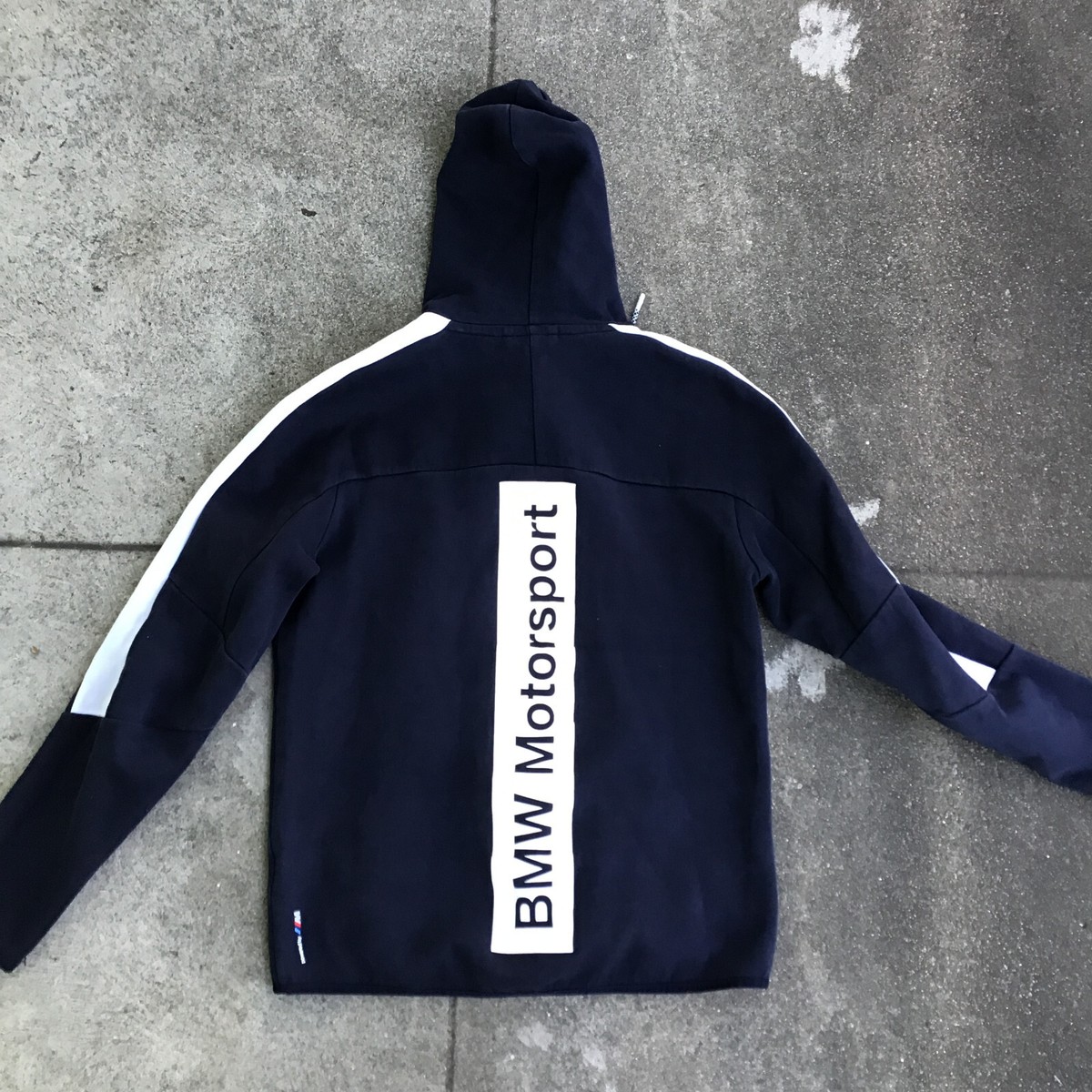 Puma x BMW Motorsport Full Zip Sweatshirt Sweater Men Medium Blue