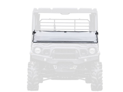 SuperATV Kawasaki Mule Pro FXT/DXT/DX/FX Scratch Resistant Flip Down Windshield