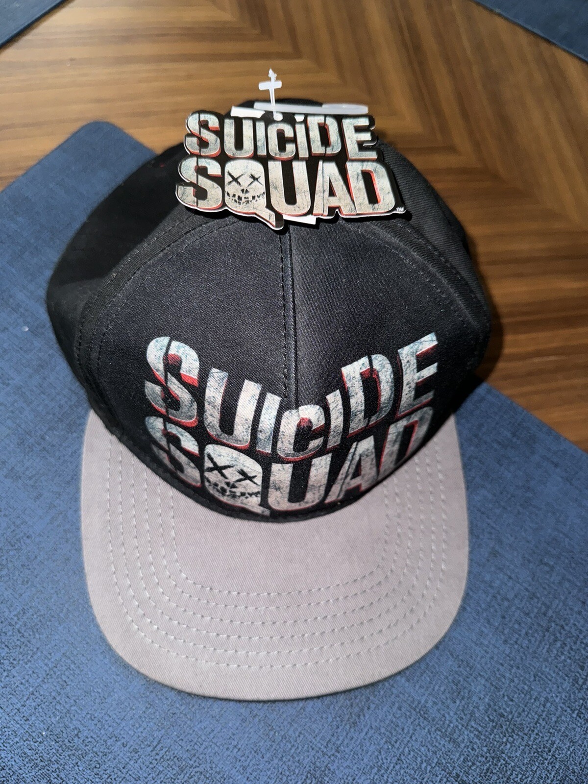 RARE Suicide Squad "In Squad We Trust" Baseball Cap Hat Loot Crate Exclusive NWT