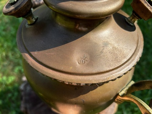 Antique Brass Russian Samovar Water Tea Boiler Pot end of 19th Century - Picture 8 of 10