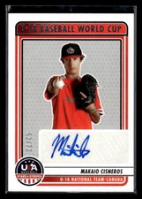 2023 Panini USA Baseball U18 Canada Auto Makaio Cisneros 52/72
