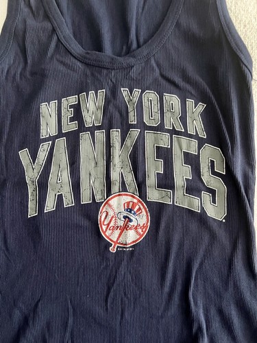 NY YANKEES TANK SHIRT WOMENS LARGE GIII SPORTS MLB BASEBALL RIB - Picture 3 of 4