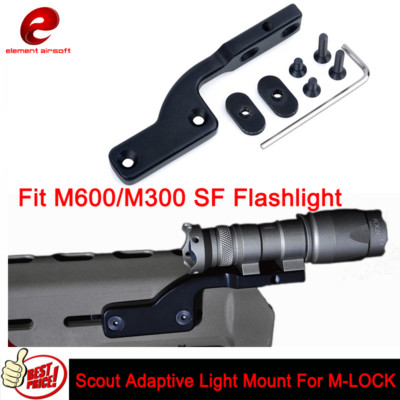 Scout Adaptive Light Mounts Offset Mlok Base For M-LOK M600/M300 Lights