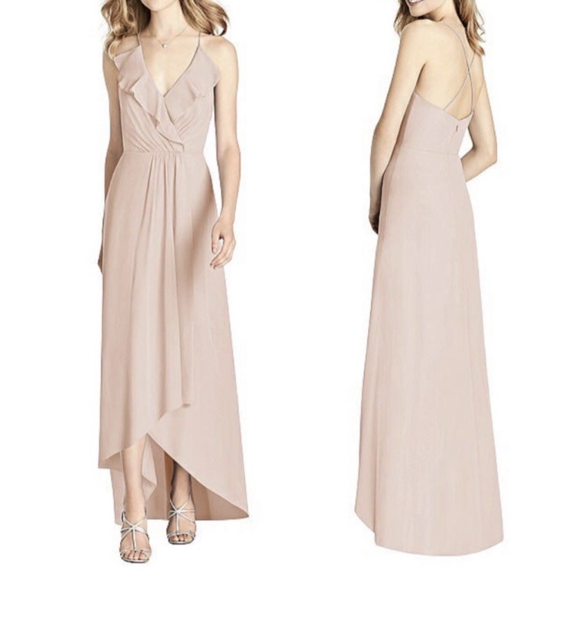 jenny packham chiffon dress Jenny Packham Lux Cape-Effect Embellished Tulle And Chiffon Gown In Blue - 50% Off