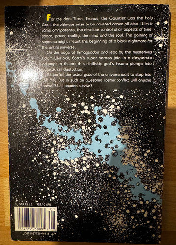 Infinity Gauntlet 1992 Paperback TPB Graphic Novel Marvel Comics 1st Print - Picture 2 of 2