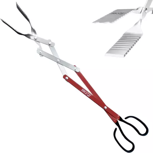 BBQ Croc 3 in 1 Barbecue Tool 26-Inch - Extra Light and Extra Long Tongs, Spatul