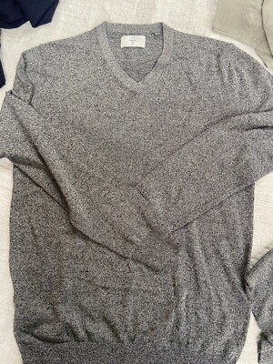 The Basics Men's V-Neck Jumper - Size  S - SPECKLED GREY