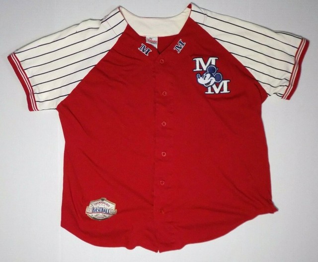 Mickey Mouse All-Star Baseball Jersey Championship League Collection XL Disney | eBay