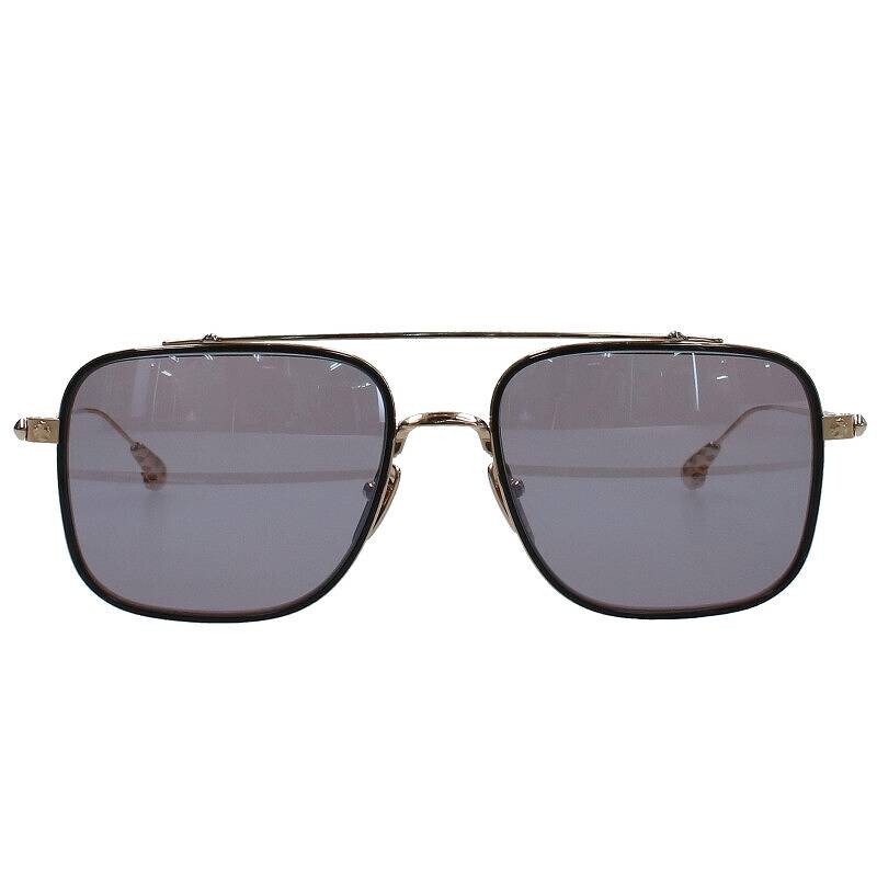 Chrome Hearts Men's Sunglasses BONE PRONE III Gold Black Size 57