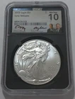 2023 NGCX MS10 Early Release Silver Eagle Edmund Moy & David Ryder Hand Signed