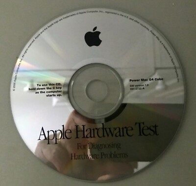 Apple Power Mac G4 Cube Hardware Test CD Disk