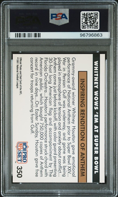 1991 PRO SET #350 WHITNEY HOUSTON PSA 9 *MINT* | eBay