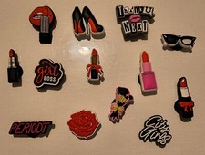 Fun Girly Makeup Themed Croc Charms Sassy Shoe Charms