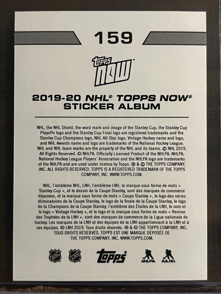 2019-20 Topps Now NHL Sticker #159 Sidney Crosby Evgeni Malkin Penguins - Image 2 of 2