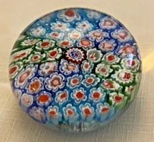 Vintage Millefiori Paperweight Murano Hand-Blown Italian Art Glass   OSH