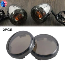 2x Smoke Turn Signal Light Lens Covers For Harley Touring Electra Road Glide