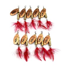 10pcs Fishing Spinner Spoon Bait 6.5cm/5.3g Metal Crankbait Lures Bass Tackle
