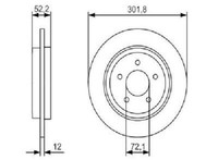 Original Bosch Bremsscheibe 0 986 479 A53 FüR Ford