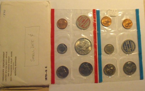 1970 S Small Date Cent AND 40% Silver Kennedy Half (70SDMS) - Picture 3 of 8