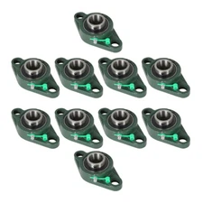 10 pcs UCFL205-16 Pillow Block Flange Bearing 1" Bore 2 Bolt Solid Base