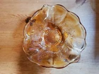 Carnival Glass Millersburg Marigold Holly Whirl TRI-CORNER Bowl