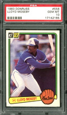 1983 DONRUSS LLOYD MOSEBY #556 TORONTO BLUE JAYS PSA 10
