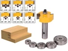 1/2" Height with 6 Bearings Rabbet Router Bit & Bearing Set - 1/2" Shank - Yonic