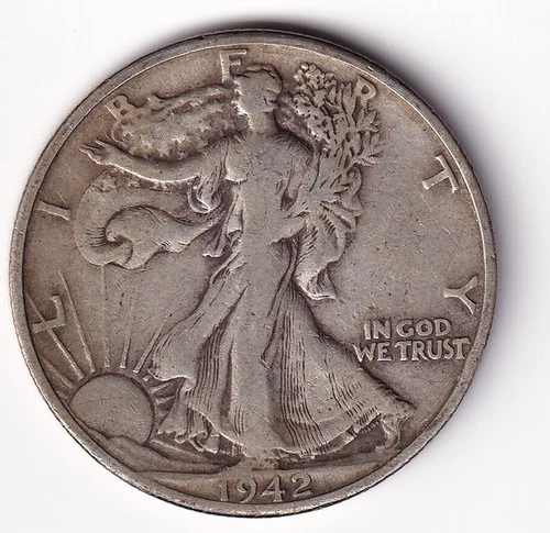 1942 D Walking Liberty Half Dollar 90% Silver    n.1