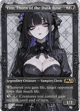 MTG - Vito, Thorn of the Dusk Rose - Fanart Borderless Style - EDH / Playtest