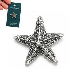 Starfish Pewter Pin Badge Sea Star Brooch Coastal Marine Gift 25mm UK