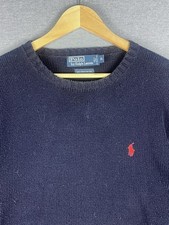 Polo Ralph Lauren Sweater Mens XL Navy Crewneck Pima Cotton Pullover Logo